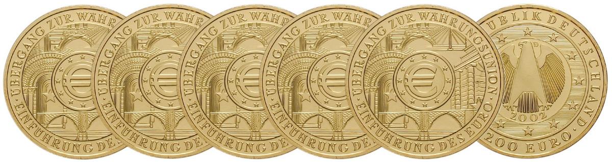 200 Euro Goldmünze Währungsunion
