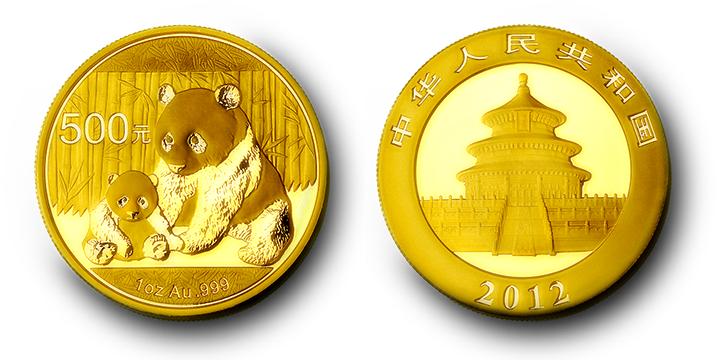 Panda Goldmünze aus China
